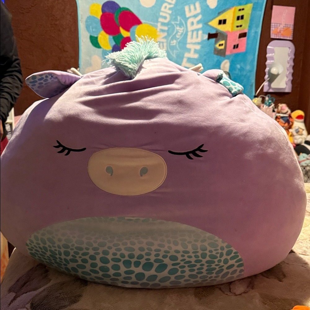 Squishmallows Purple and Teal Plush Toy